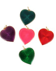 Breloque Coeur Strié Color
