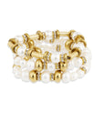Set de 3 bracelets perles nacrés